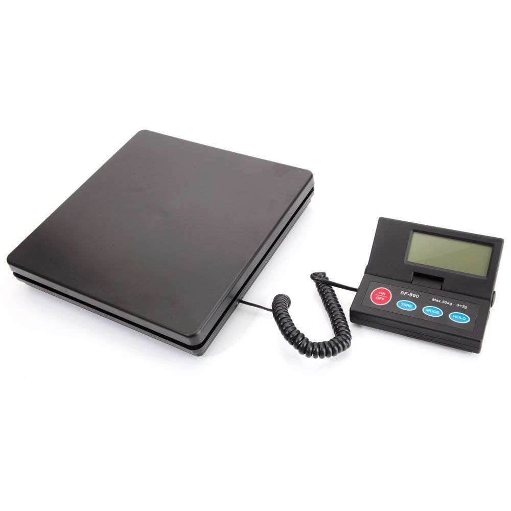 Pesa, Balanza Digital 50KG/2G con pantalla LCD portátil escala electrónica de plástico negro