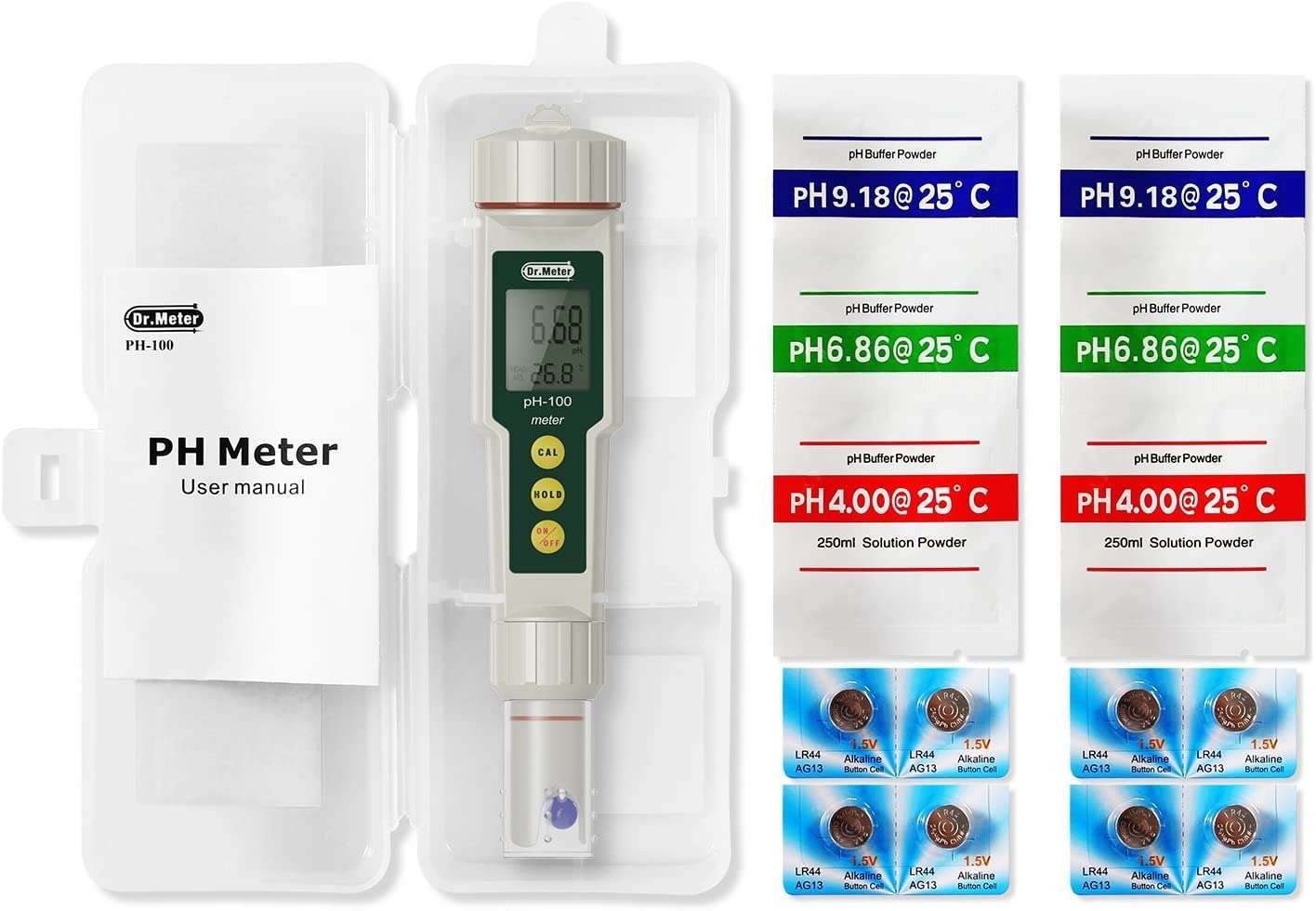 Medidor peachimetro pH de bolsillo de alta precisión PHmeter pH100 Dr Meter - Imagen 4