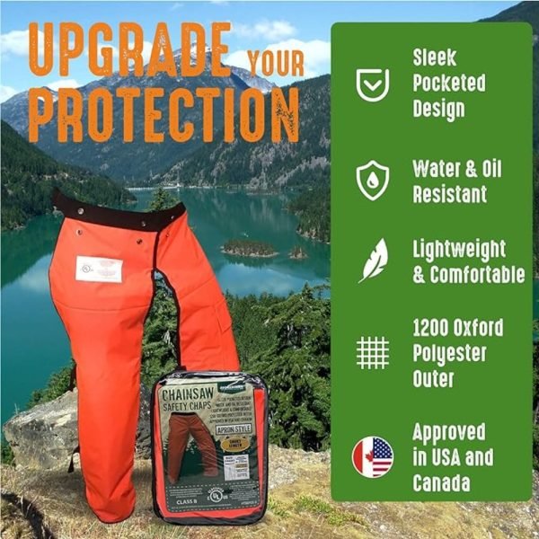 Pierneras Protector Para Motosierrista Color Naranja Forester - Imagen 5
