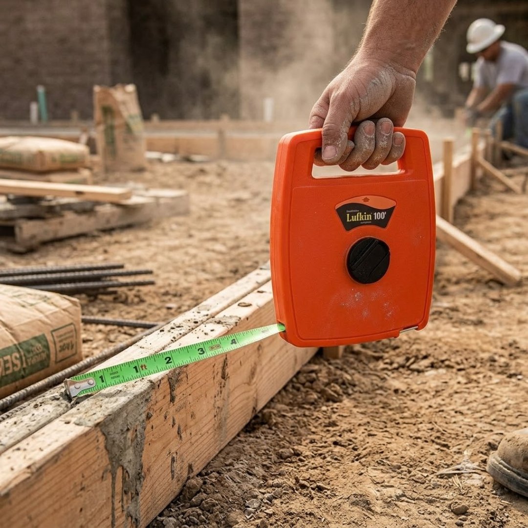 Cinta Lufkin Mezurall de alta precisión para ingeniería, topografía y construcción. Hoja resistente, graduaciones claras y uso profesional.