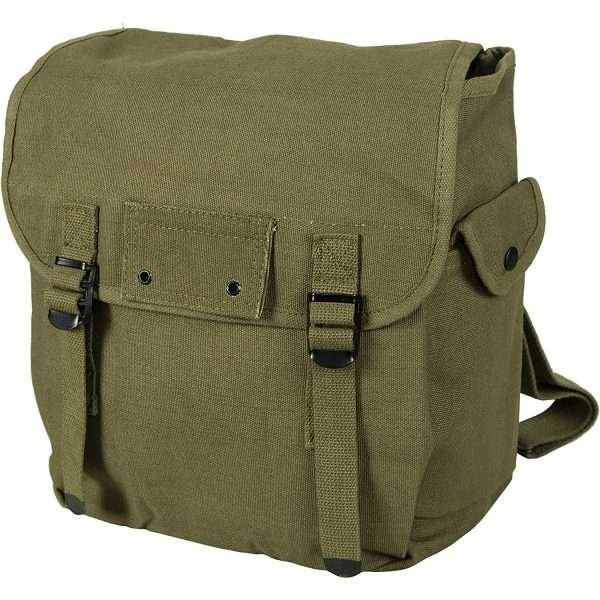 Mochila De Lona Pesada Musette Verde Oliva Camping, Geología - Imagen 2