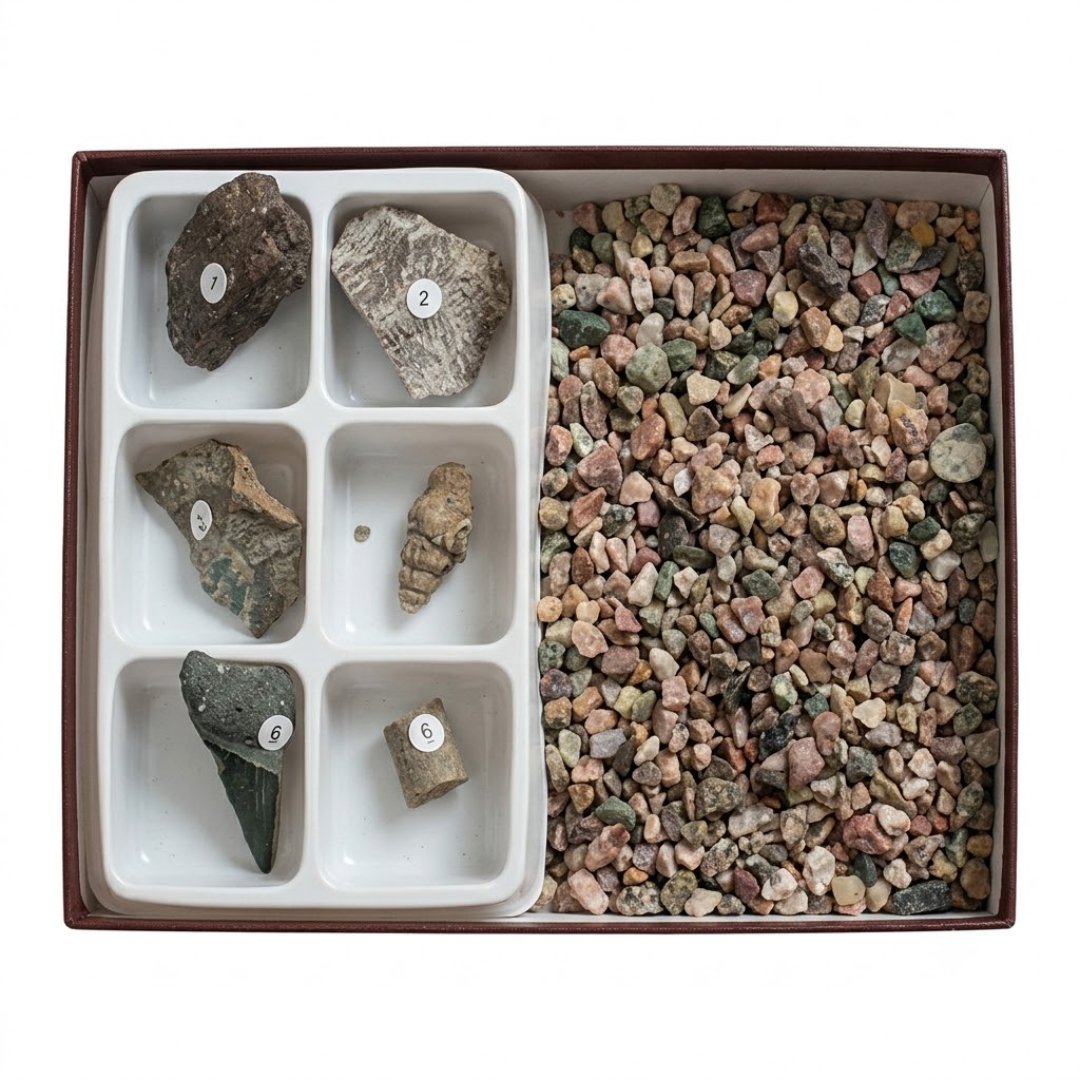 kit de caza de fósiles