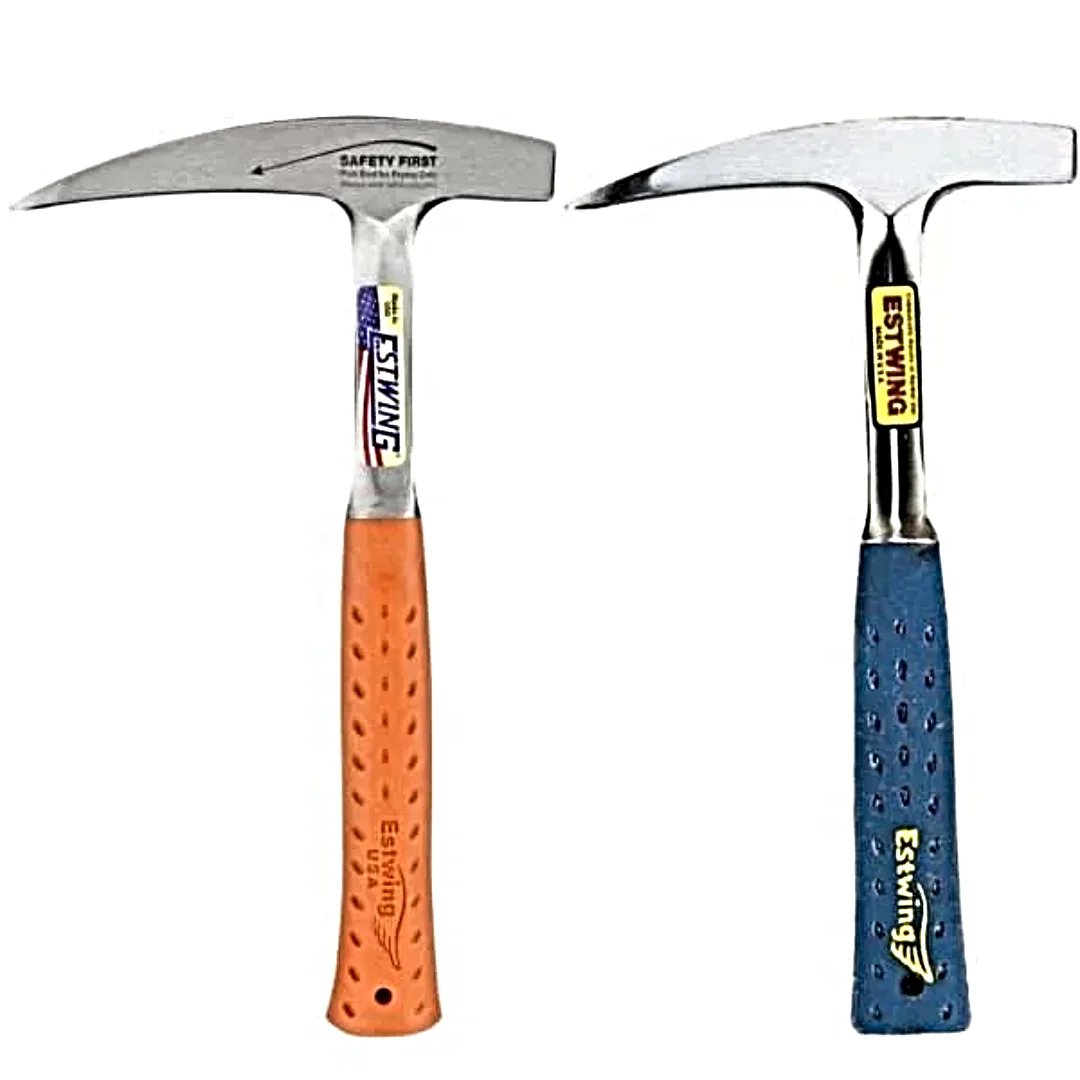 Realice muestreos geológicos con el martillo grande de geología Estwing. Fabricado en acero forjado para una máxima resistencia y precisión en campo.