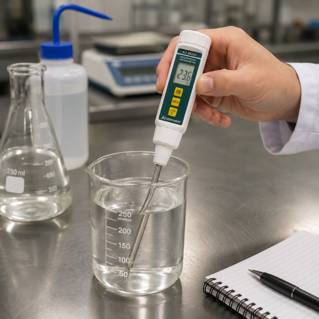 Medidor Humedad Suelo Extech MO750 para medir humedad de 0 a 50%. Cuenta con sonda de 8 pulgadas, función Mín/Máx y retención de datos.