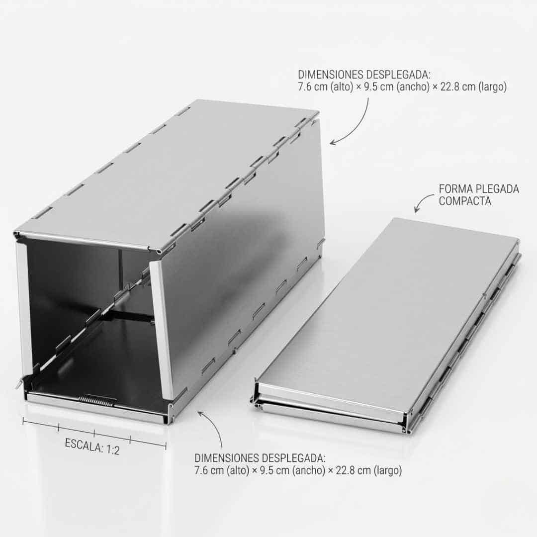 Trampa Sherman Plegable De Aluminio 7.6×9.5×22.8 Cm