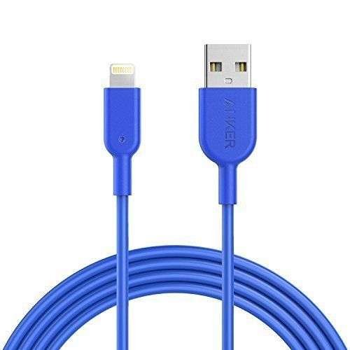 Cable Anker PowerLine II de 6 pies, color azul, para iPhone X / 8/8 Plus / 7/7 Plus / 6/6 Plus / 5s - Imagen 2