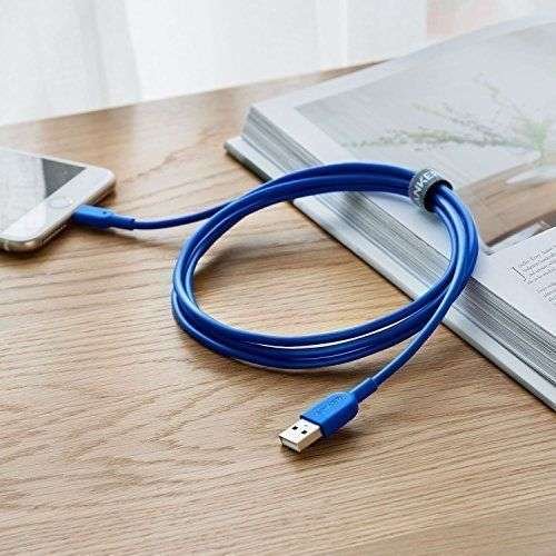 Cable Anker PowerLine II de 6 pies, color azul, para iPhone X / 8/8 Plus / 7/7 Plus / 6/6 Plus / 5s - Imagen 3