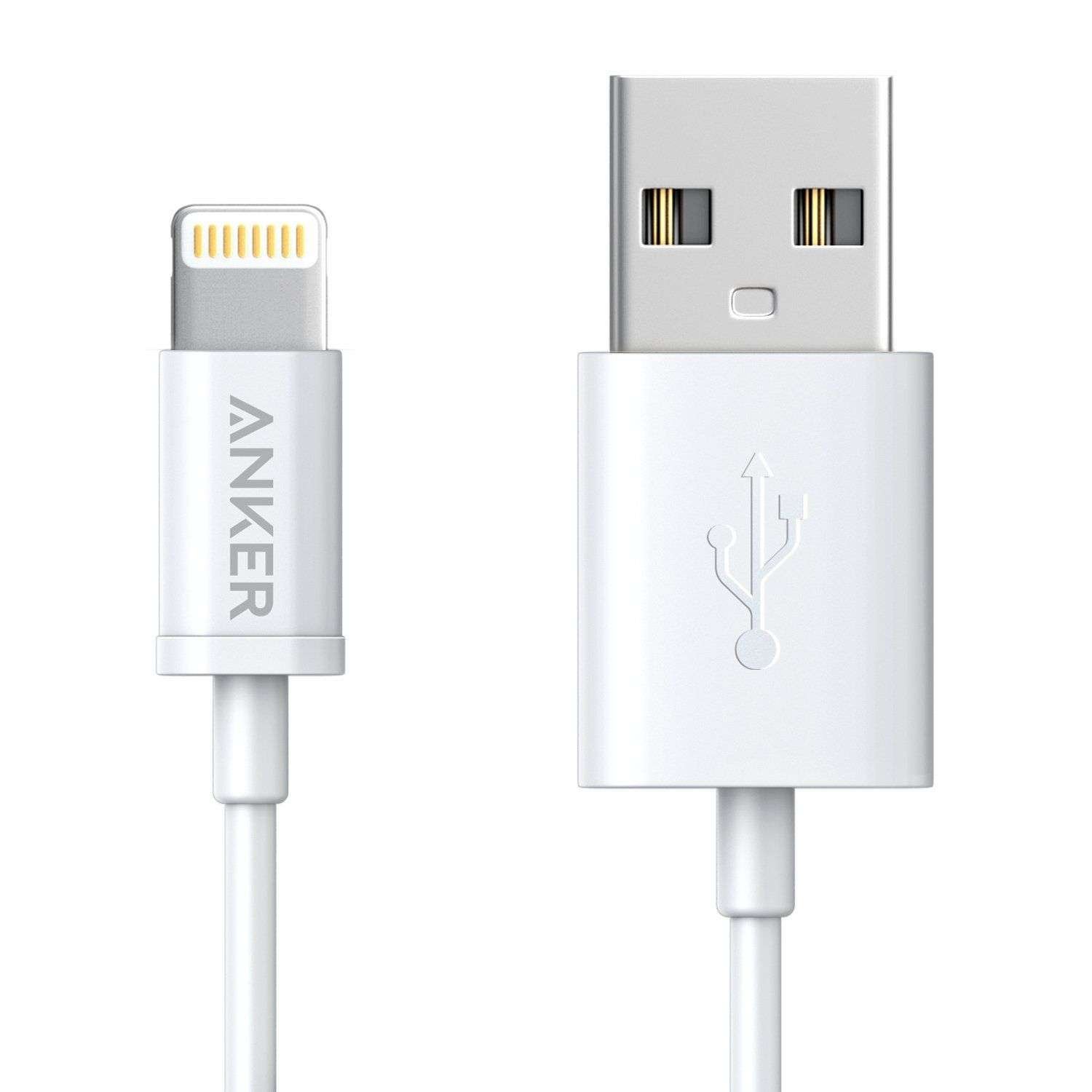 Cable de cargador Anker para iPhone X / 8/8 Plus / 7/7 Plus / 6/6 Plus / 5S Blanco - Imagen 2