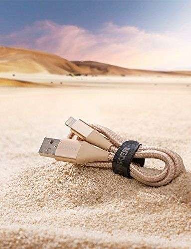 Cable Anker PowerLine II compatible con iPhone X / 8/8 Plus / 7/7 Plus y más color dorado - Imagen 3