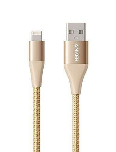 Cable Anker PowerLine II compatible con iPhone X / 8/8 Plus / 7/7 Plus y más color dorado - Imagen 2