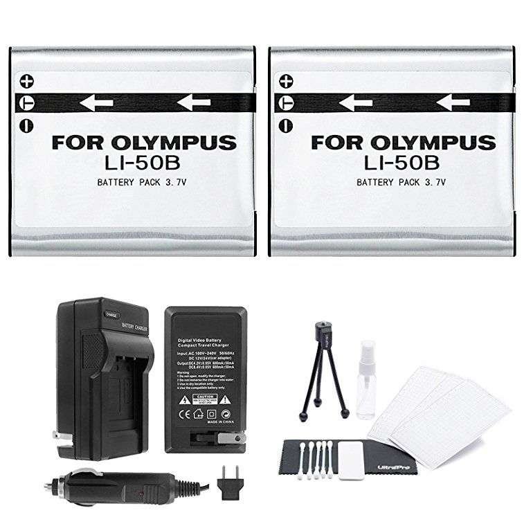 Kit De Baterias,cargador,limpieza Para Camara Olympus Tg-870 - Imagen 2