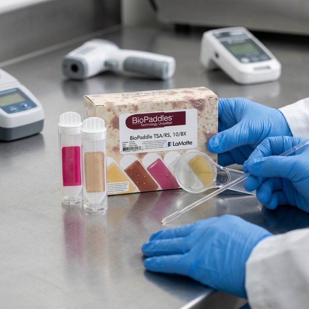 Kit LaMotte Soil Microbe Hunter para estudiar microbios del suelo mediante técnicas de muestreo, cultivo, identificación y conteo de microorganismos.