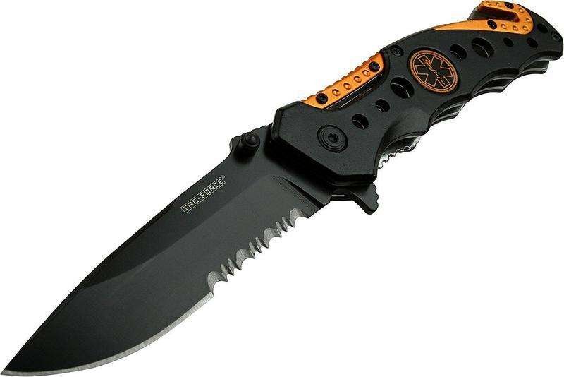 Navaja De Bolsillo Tac-force Naranja de rescate y supervivencia