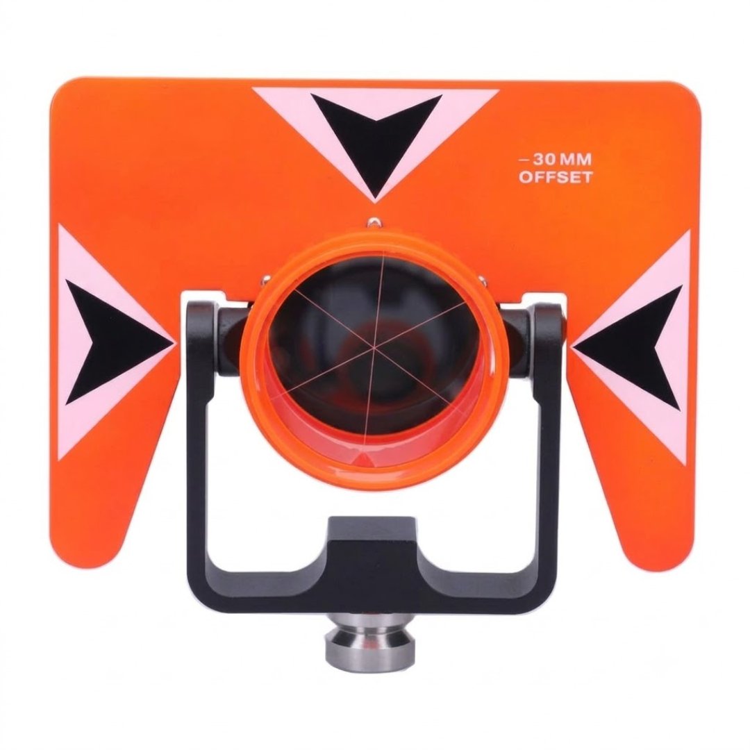 Prisma Simple Inclinable Sokkia para estaciones totales. Alta precisión en topografía, construcción e ingeniería con soporte inclinable profesional.