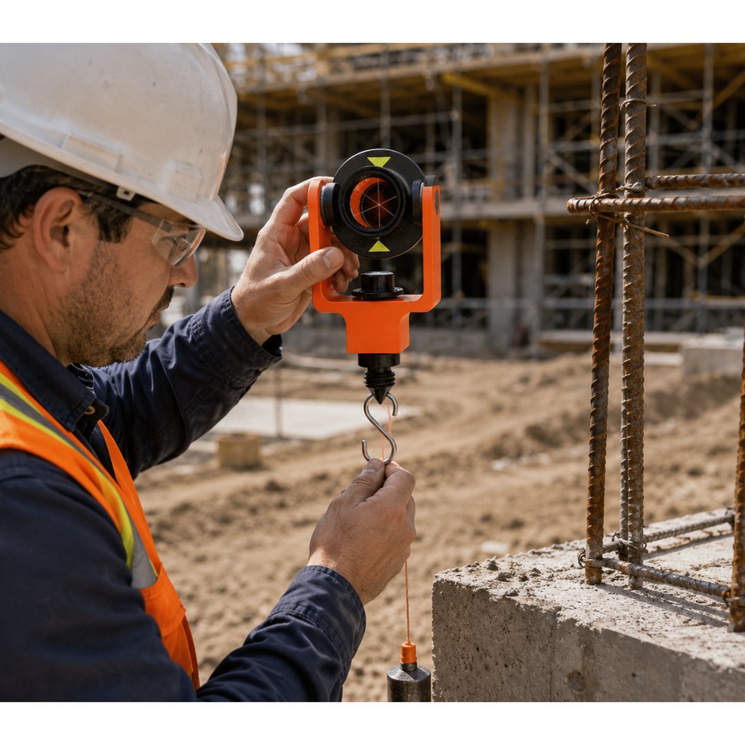 Kit Mini Prisma Sokkia de alta precisión para estaciones totales. Ideal para topografía, construcción, ingeniería civil y levantamientos profesionales.