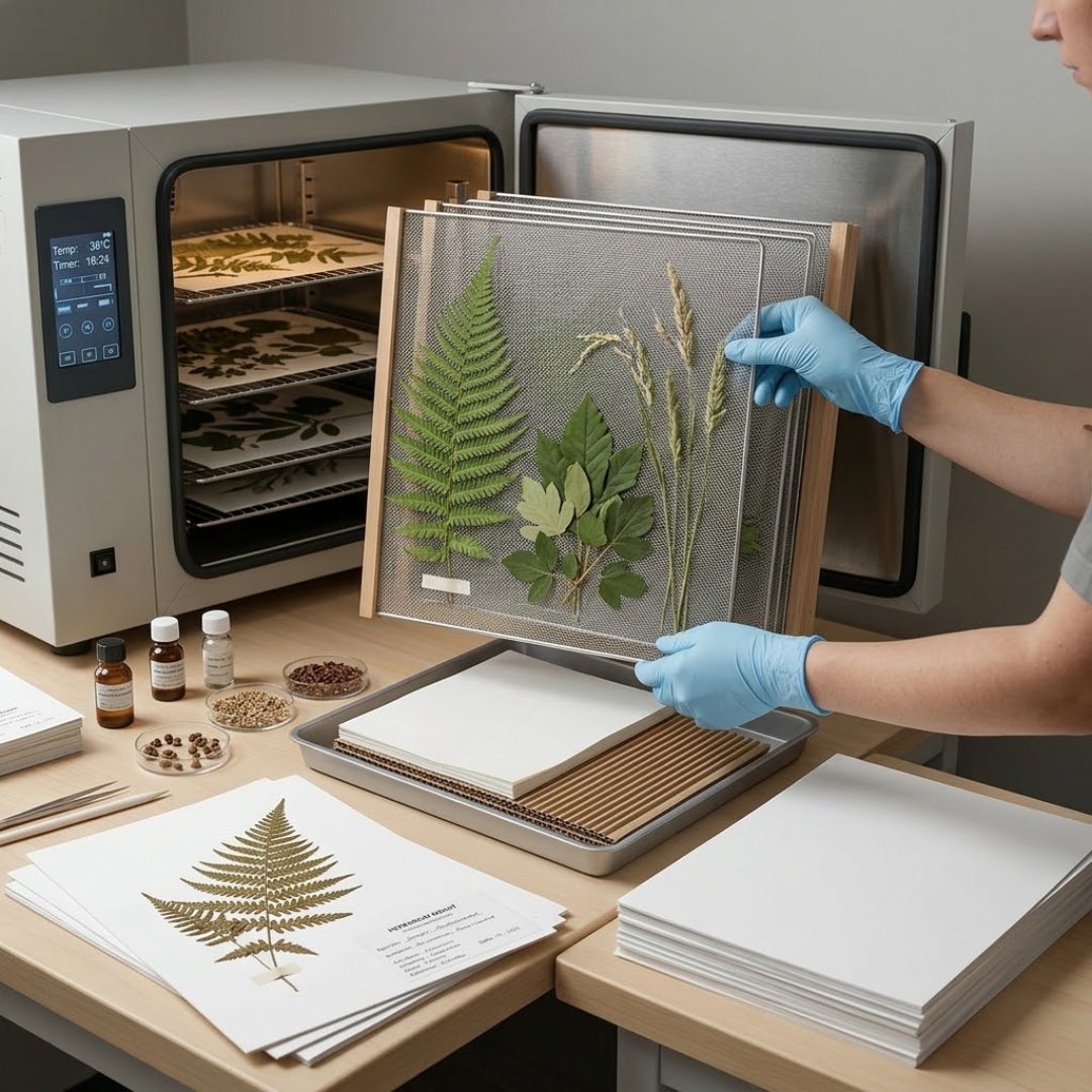 Secador botánico estándar para el prensado y secado de muestras vegetales en herbarios, aulas, laboratorios y trabajos de campo.