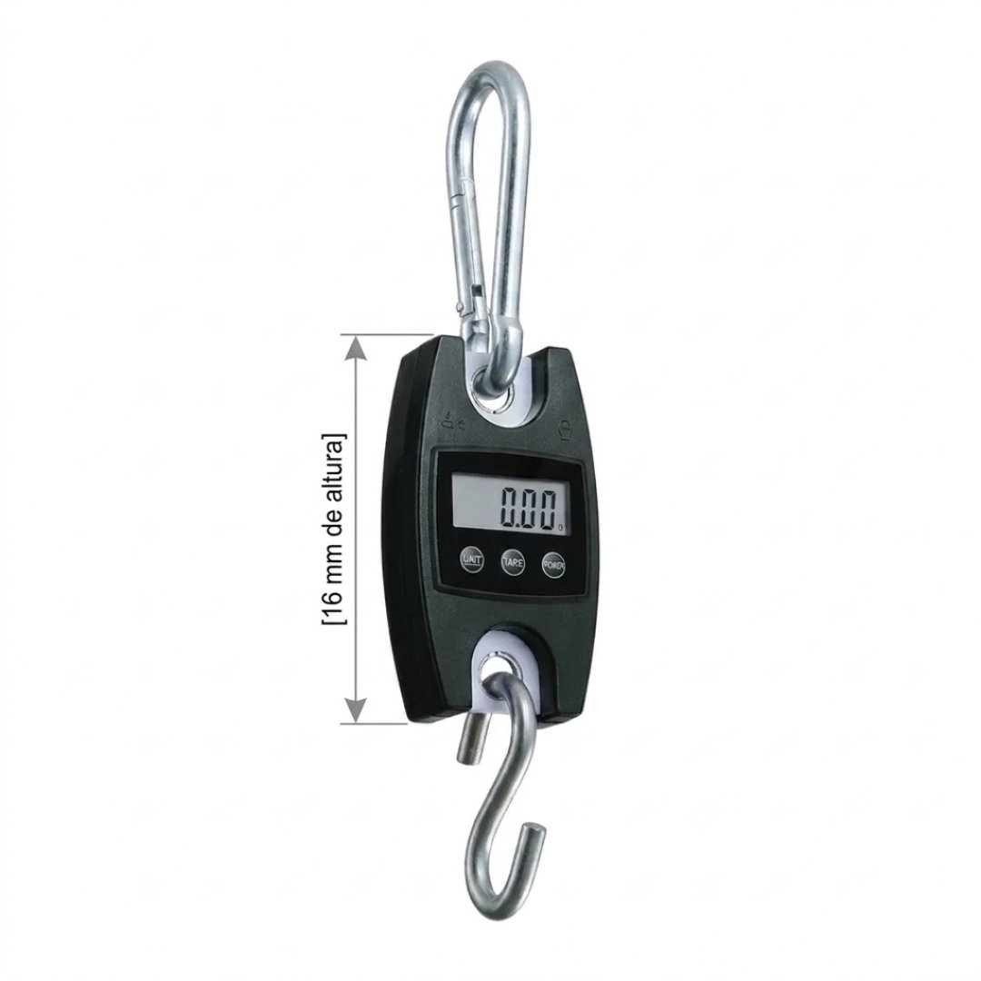 Báscula colgante digital Pesola con capacidad de 200 kg (440 lb). Ideal para industria, agricultura, inventarios forestales y pesaje de cargas pesadas.