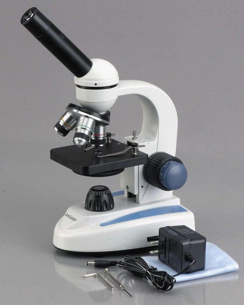 Microscopio Compuesto Con Cámara Usb Amscope 40x-1000x