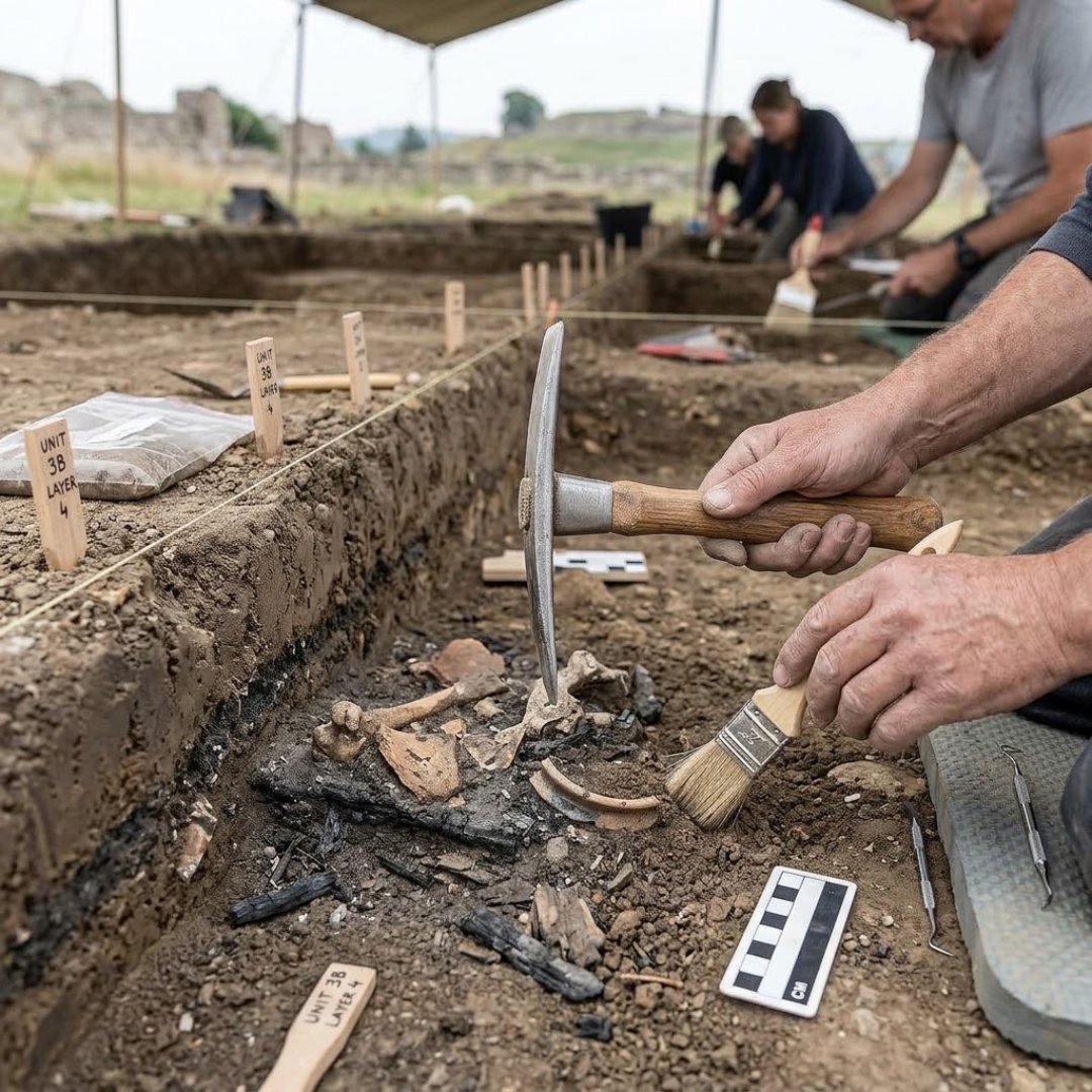 Pica arqueológica Ingalls para excavaciones de precisión. Diseñada para investigadores y universidades en trabajos de campo y conservación del patrimonio.