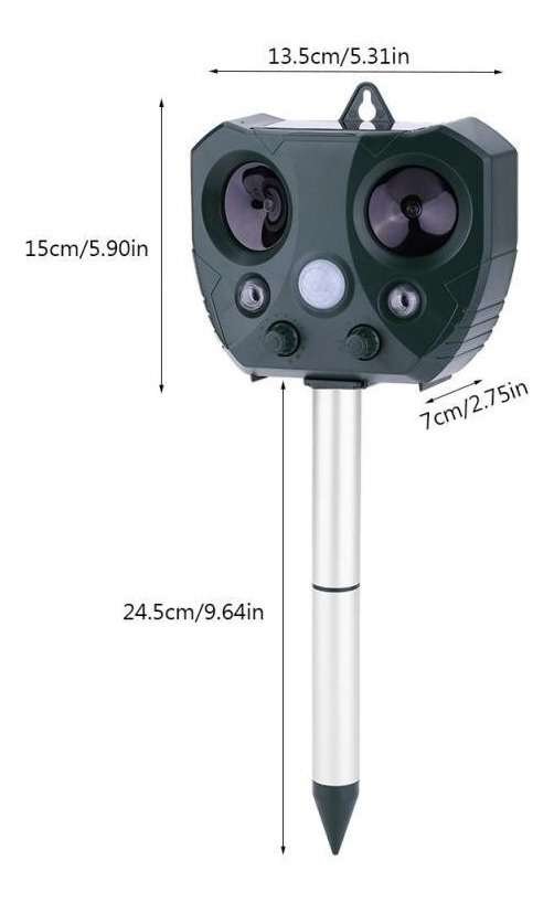 Ahuyentador Ultrasonido Solar Repelente De Aves Plagas Ratón - Imagen 3