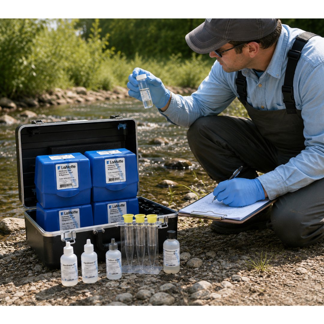 Kit Análisis Suelo LaMotte AM-31 para evaluar pH, nitrógeno, fósforo, potasio y textura. Ideal para agricultura, educación, investigación y análisis ambiental.