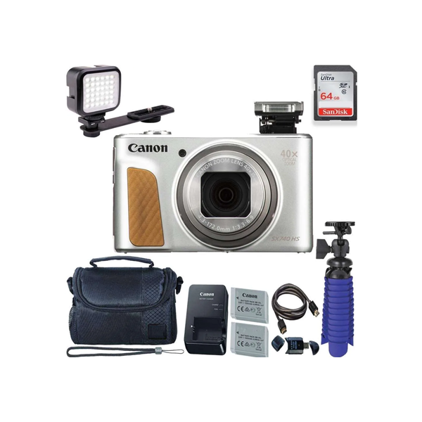 Cámara Canon Sx740 Hs 4k 20.3 Mp 40x WiFi Con Memoria 64 Gb