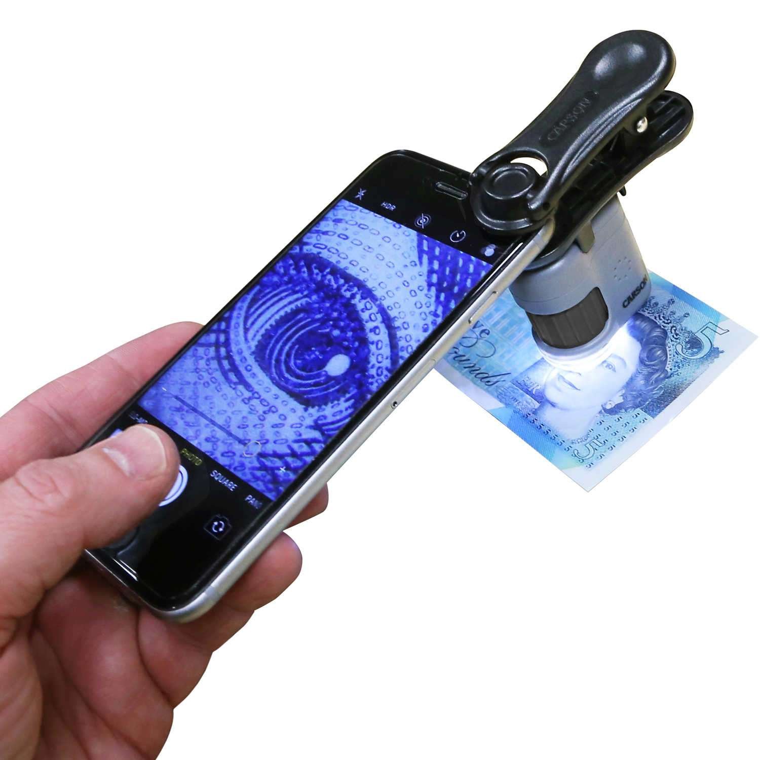 Microscopio Carson MicroMini 20x con clip universal - Imagen 2