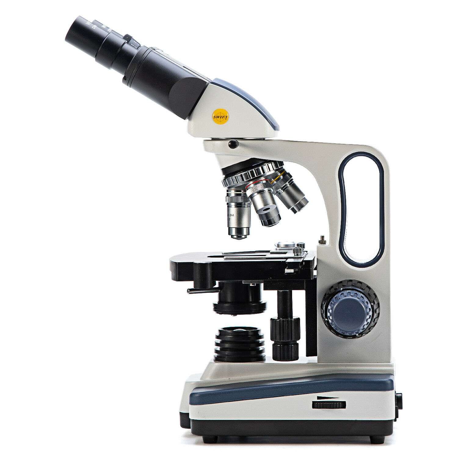 Microscopio de laboratorio Binocular compuesto 40x-2500x + camara 1.3 MP USB digital - Imagen 2