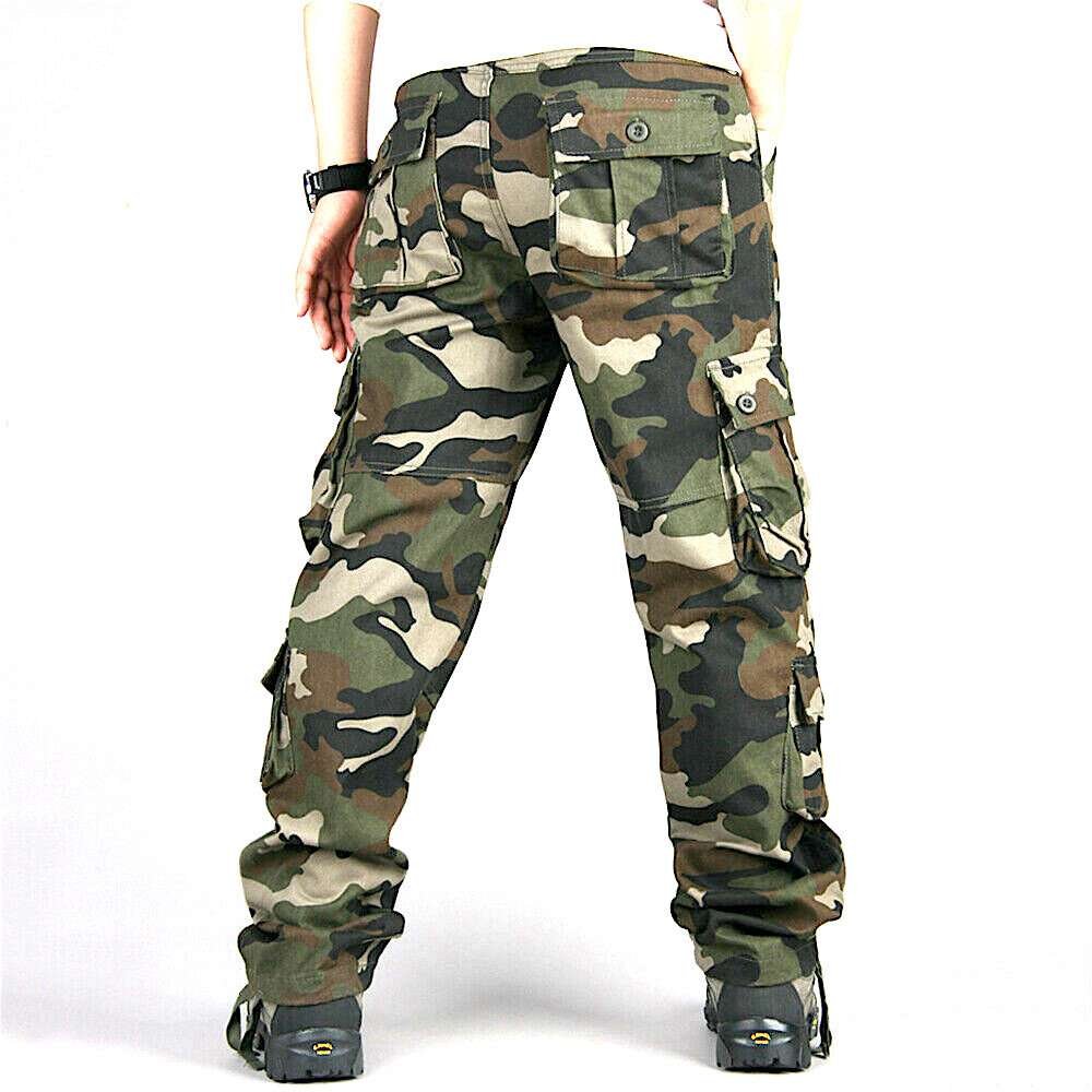 Pantalon Camuflado Militar De Bolsillos Talla 36 - Imagen 2