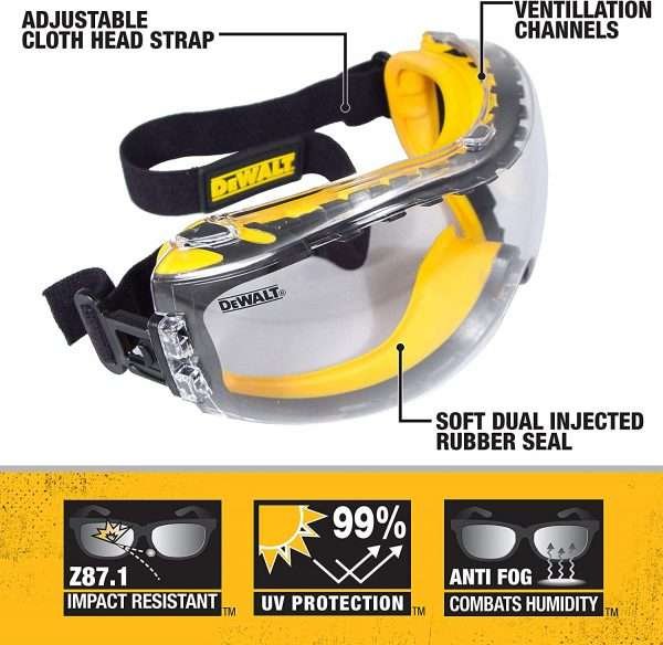 Gafas De Seguridad Antiniebla DeWalt DPG82-11 - Imagen 6