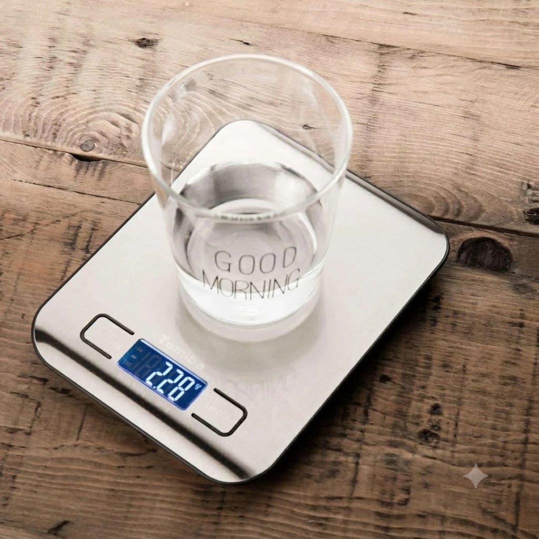 Báscula Cocina Digital Tomiba con capacidad de 11 lb (5 kg). Ideal para cocina, repostería, laboratorio y control preciso de ingredientes con pantalla digital de fácil lectura.