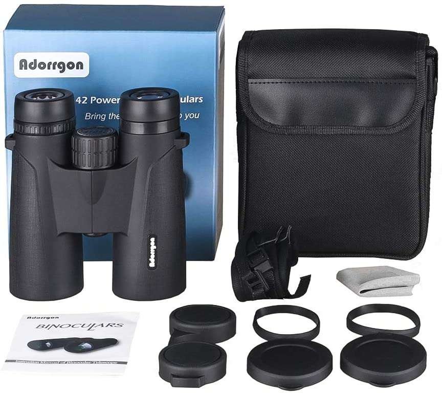 Binocular Prismáticos 12x42 Con Lente BAK4 FMC - Imagen 3