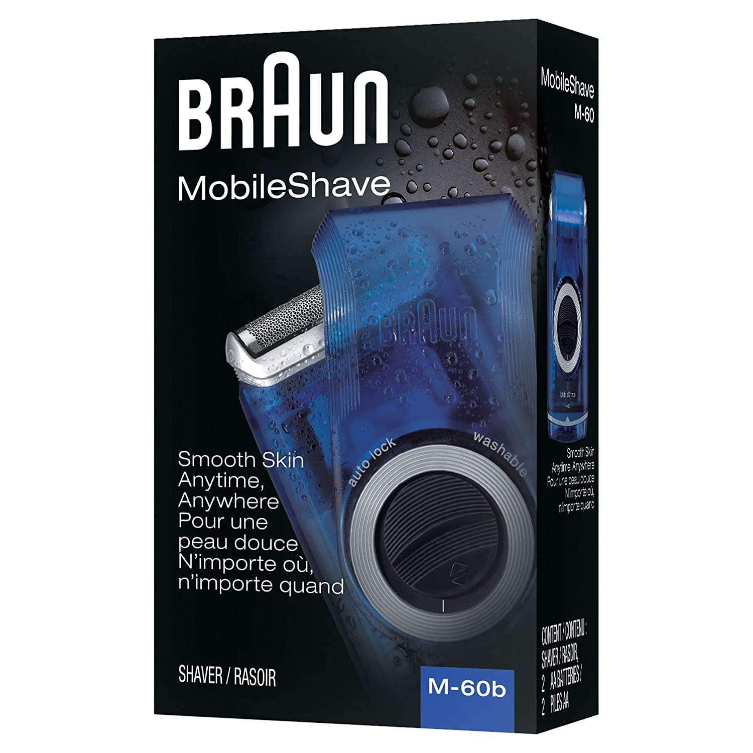 Maquinilla De Afeitar Braun M-60b Viajera, Lavable,electrica