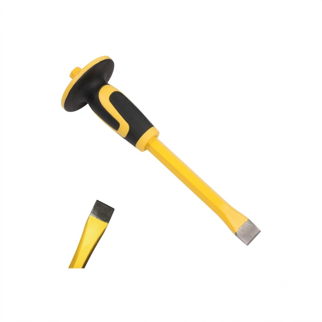 Cincel Plano Con Protector De Mano, 12 Pulgadas