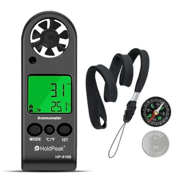 Anemómetro Medidor De Velocidad Del Viento Holdpeak Hp-816b - Imagen 2