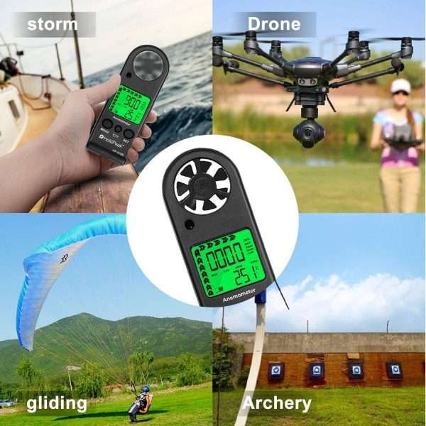 Anemómetro Medidor De Velocidad Del Viento Holdpeak Hp-816b - Imagen 5