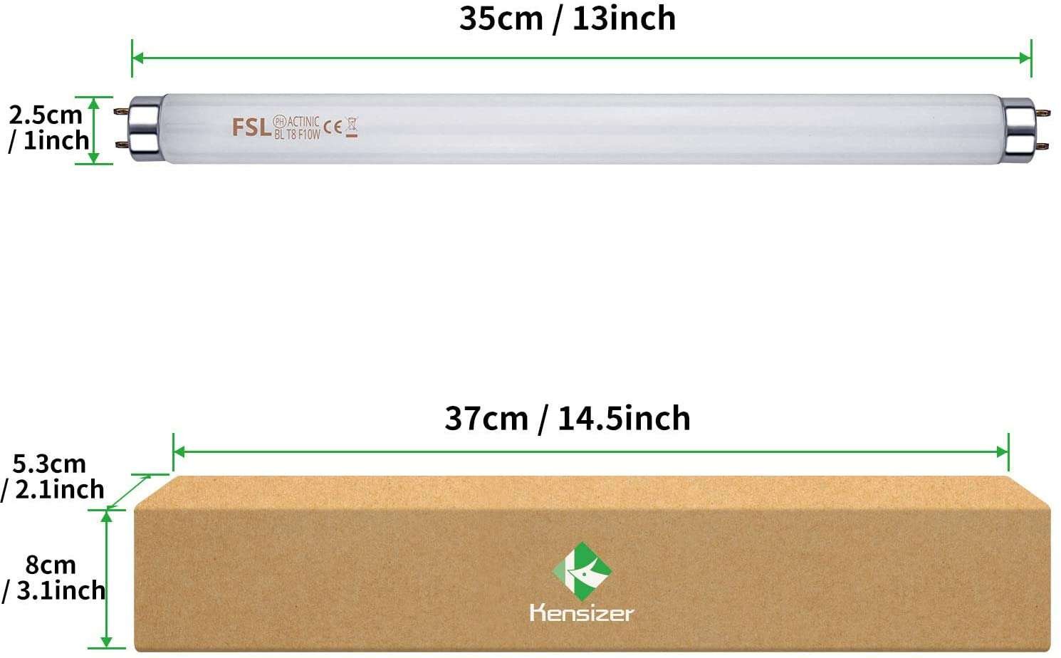 2 Bombillas De Repuesto De 10w Para Lámparas Luz Uva - Imagen 2