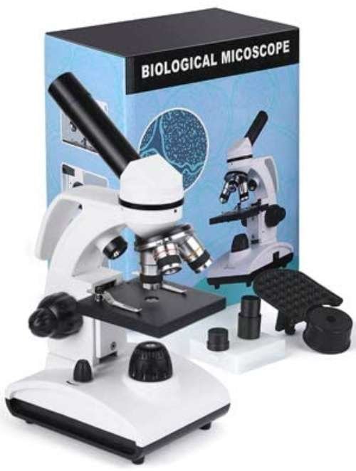 Microscopio Monocular Compuesto Led 40x-1000x Telmu