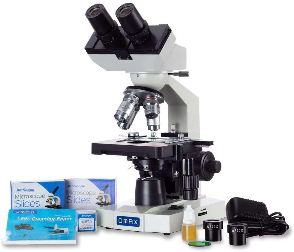 Microscopio Binocular Led Omax 40x-2000x De Laboratorio