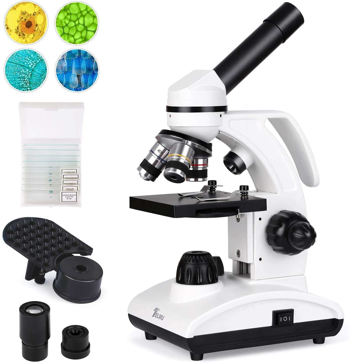 Microscopio Monocular Compuesto Led 40x-1000x Telmu - Imagen 2