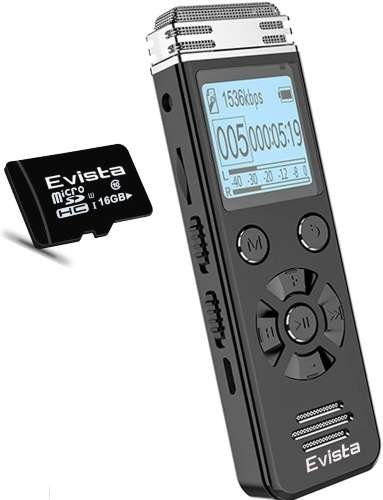 Grabadora de voz digital de 16 GB Evista - Imagen 2