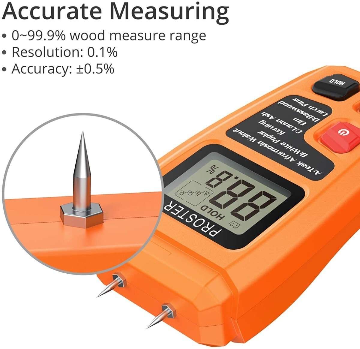 Medidor De Humedad De Madera Digital Portátil Lcd Proster - Imagen 7