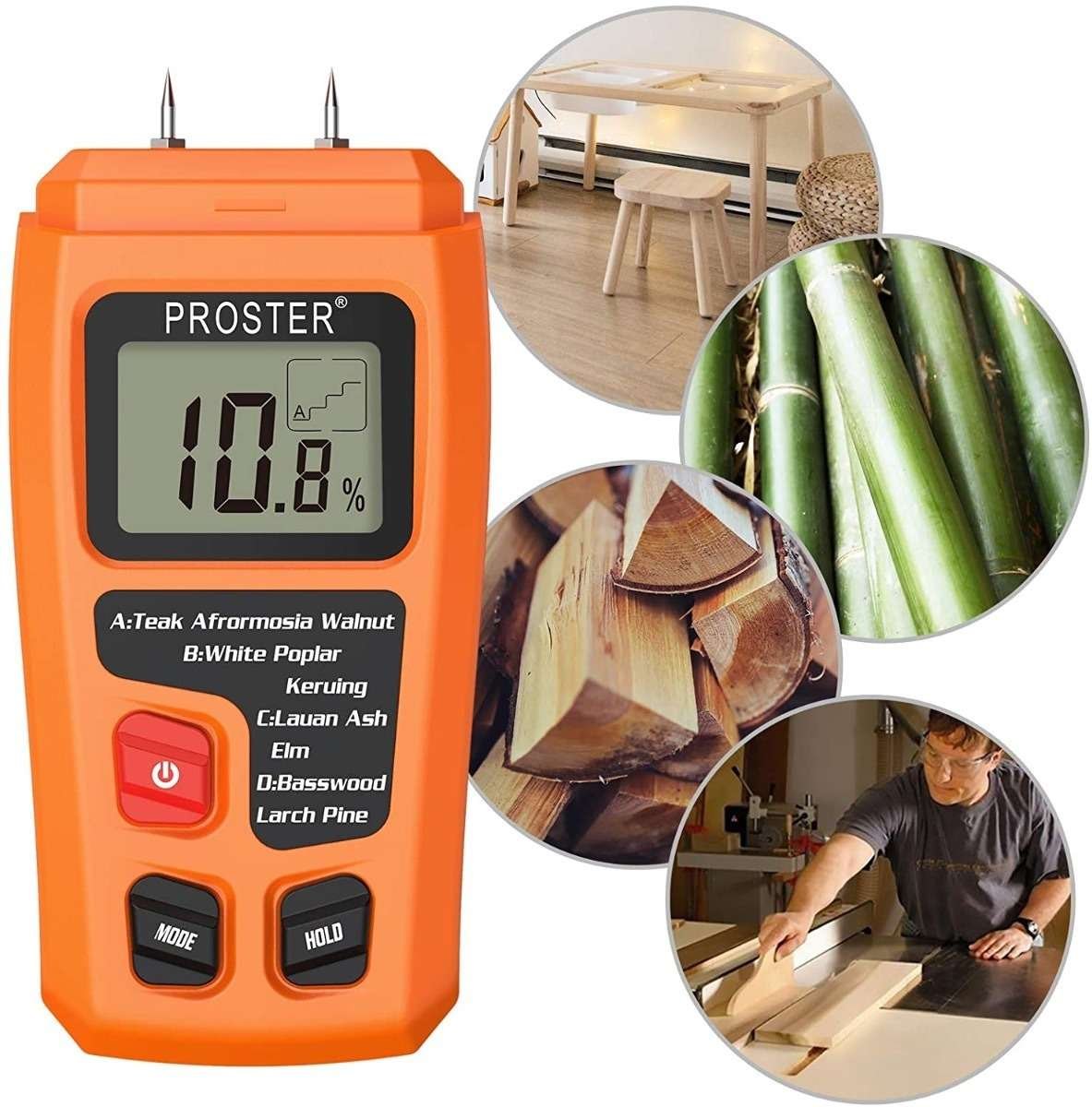 Medidor De Humedad De Madera Digital Portátil Lcd Proster - Imagen 2