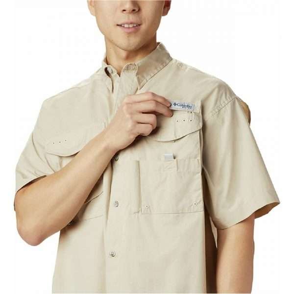Camisa Columbia Bonehead Hombre Manga Corta - Beige - Imagen 3