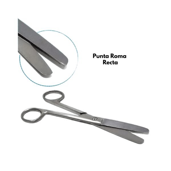 Tijera Quirúrgica Recta 14 CM Punta Roma - Imagen 2