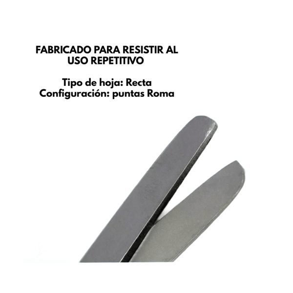 Tijera Quirúrgica Recta 14 CM Punta Roma - Imagen 4