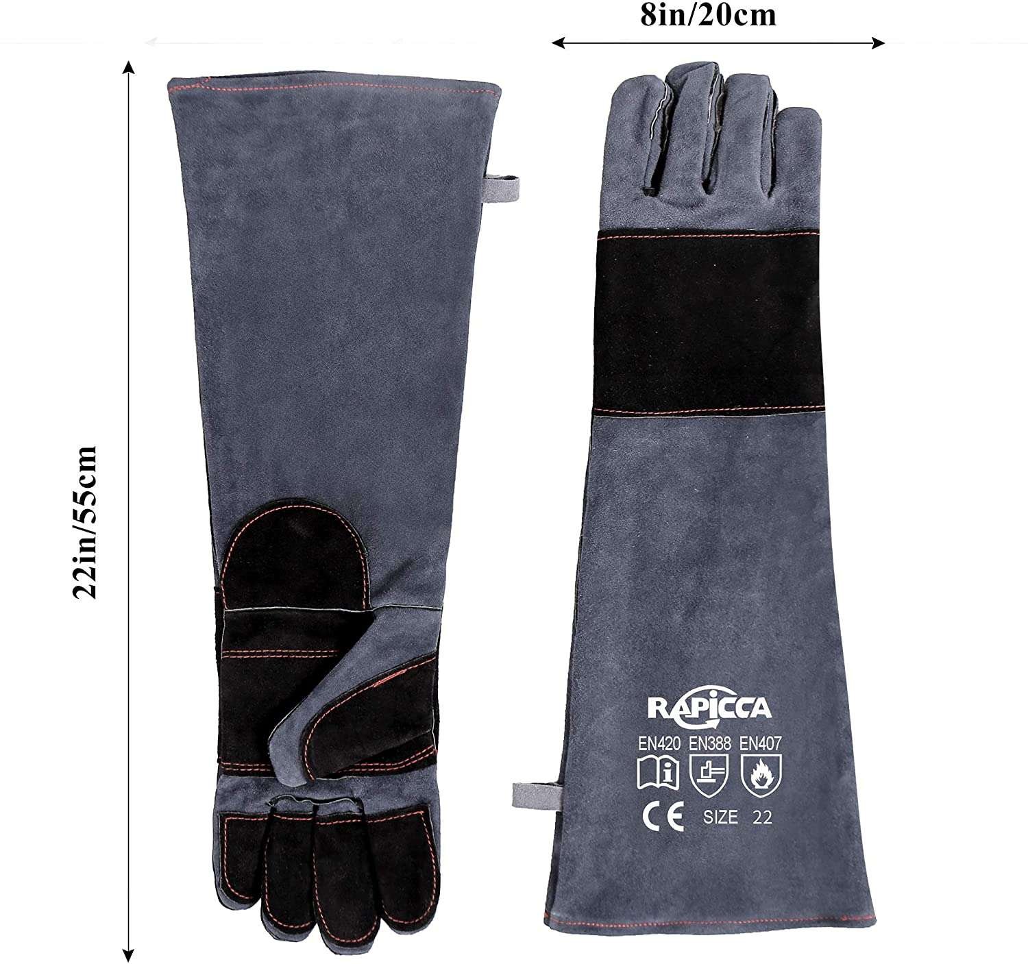 Guantes para Manejo de Fauna Rapicca Kevlar 60cm - Imagen 3