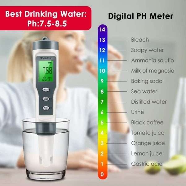 Medidor De Ph, 3 En 1 Tds/ Ph/ Temperatura - Imagen 4