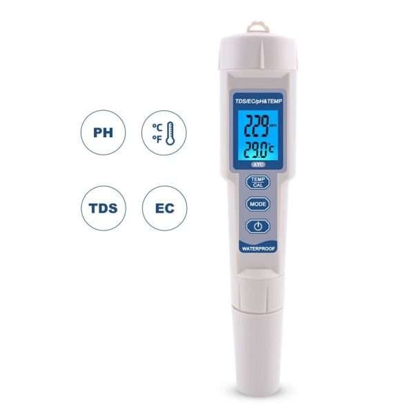 Medidor De Calidad Del Agua Tds, Ph, Tds, Ec, 4 En 1 - Imagen 2