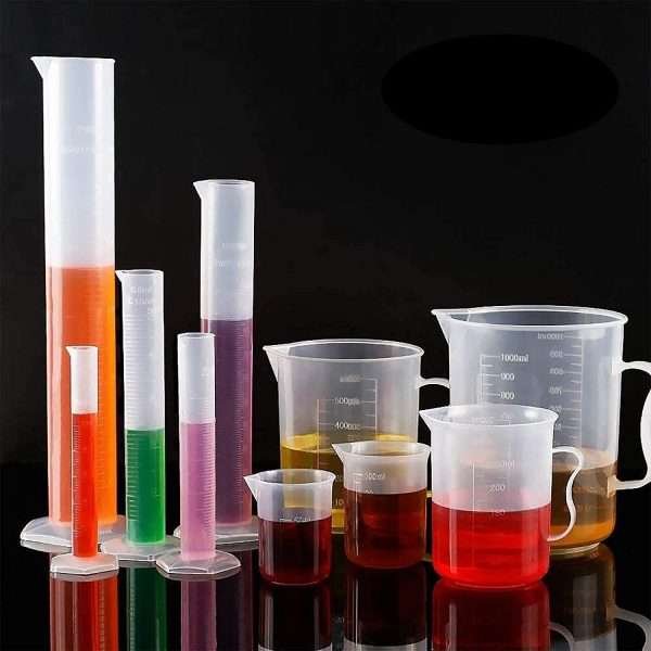 Kit Laboratorio, Probetas Y Beakers Plásticos Varios Tamaños - Imagen 3